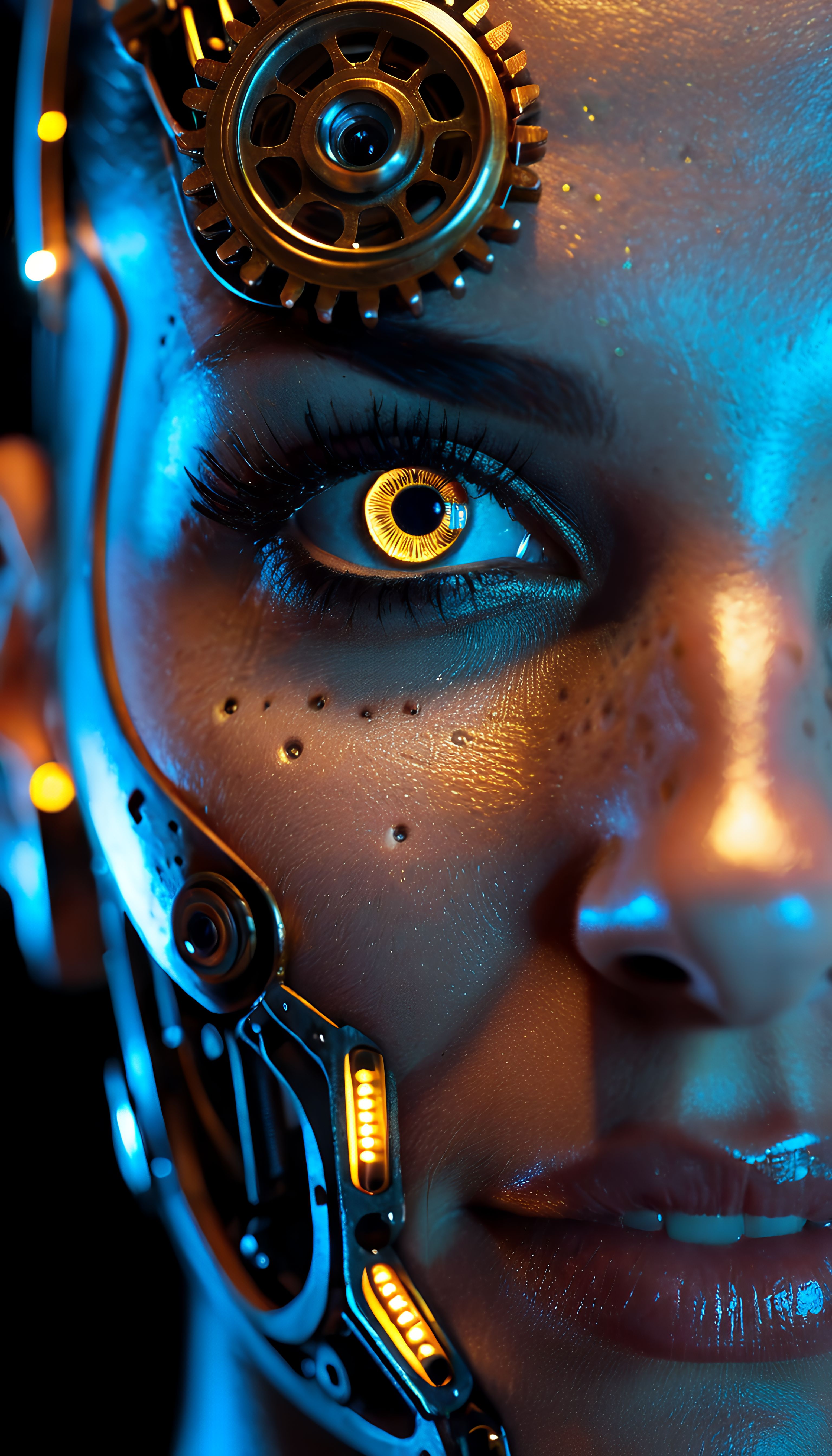 50 tapet 4K na telefon (9:16) – twarze dziewczyn (anime, neon) – Pack Vol. 1