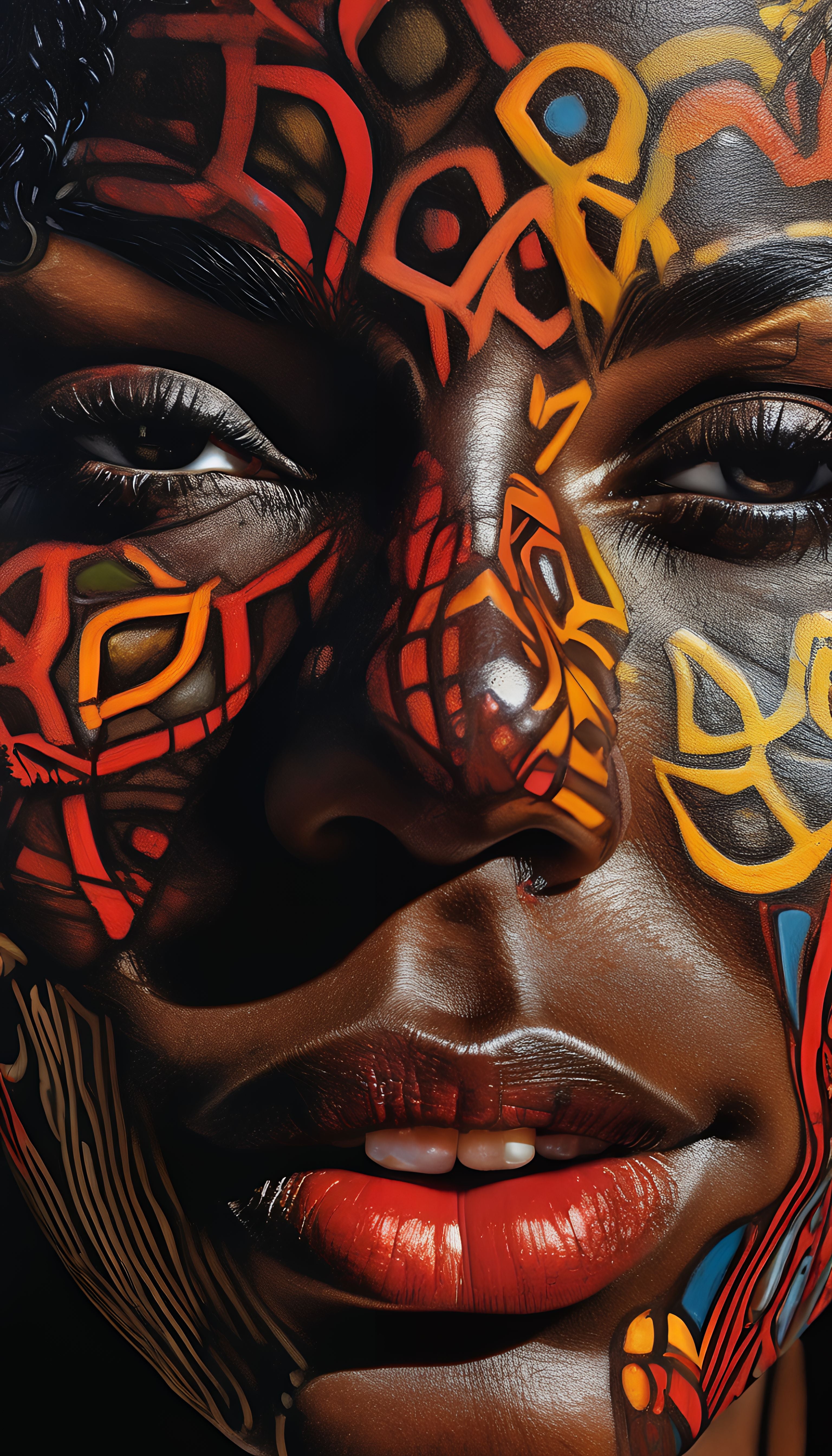 50 tapet 4K na telefon (9:16) – twarze dziewczyn (anime, neon) – Pack Vol. 2