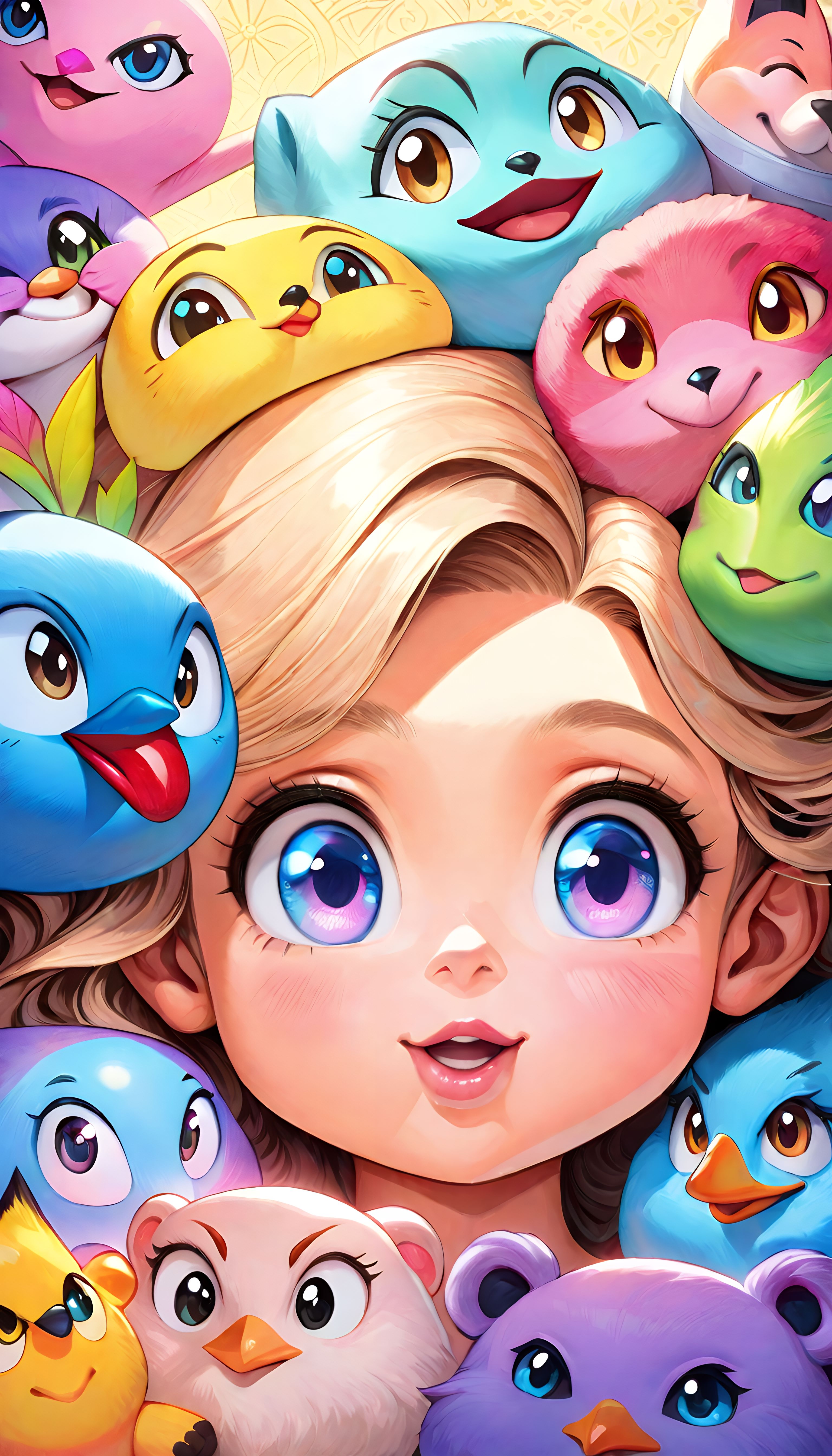 10 Tapet dla Dzieci (9:16) vol.1 – Kolorowe, Bajkowe, HD / 4K,  Telefon Android i iPhone