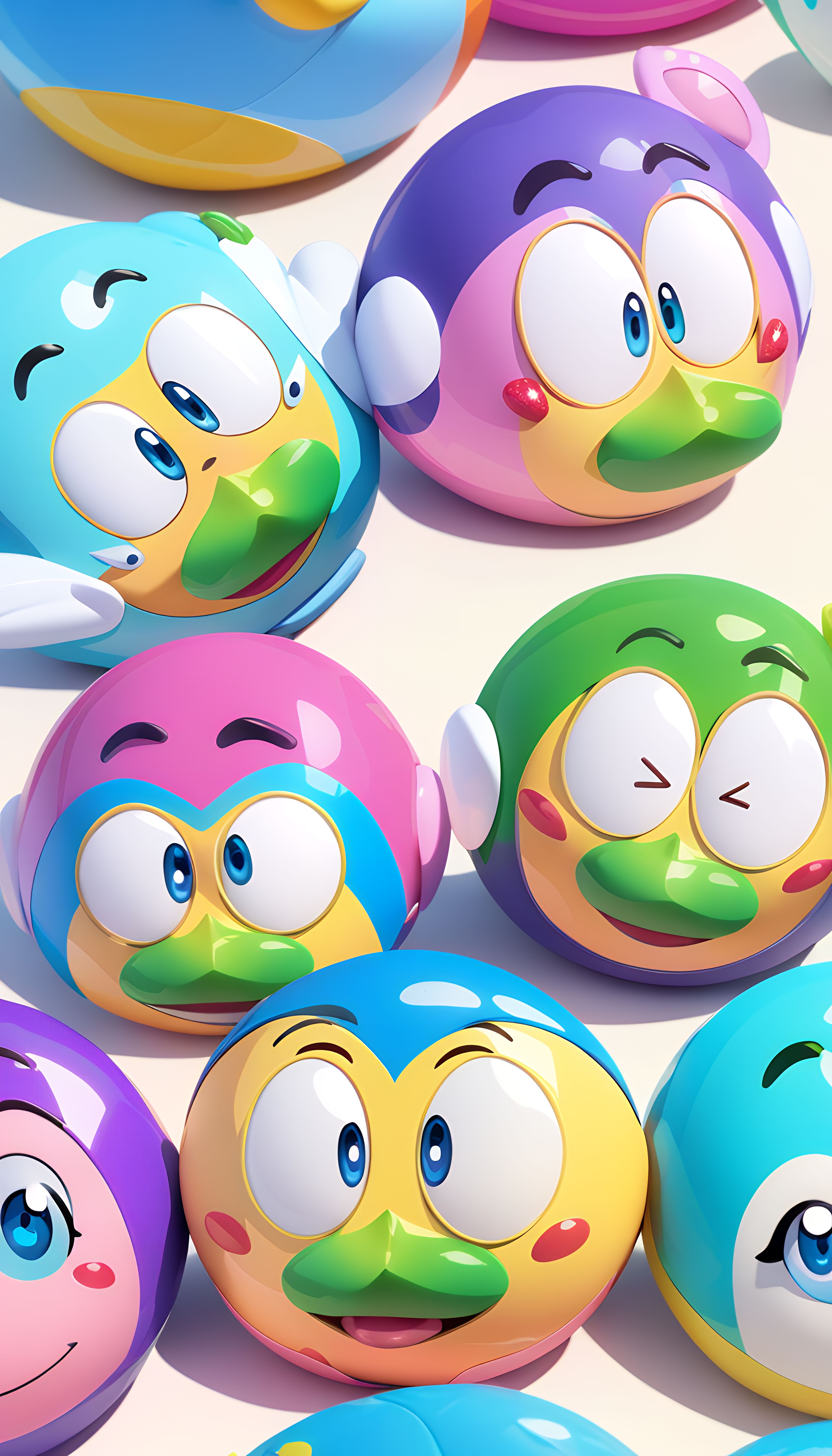 Darmowe tapety dla dzieci – kolorowe stworki neon (10 sztuk)